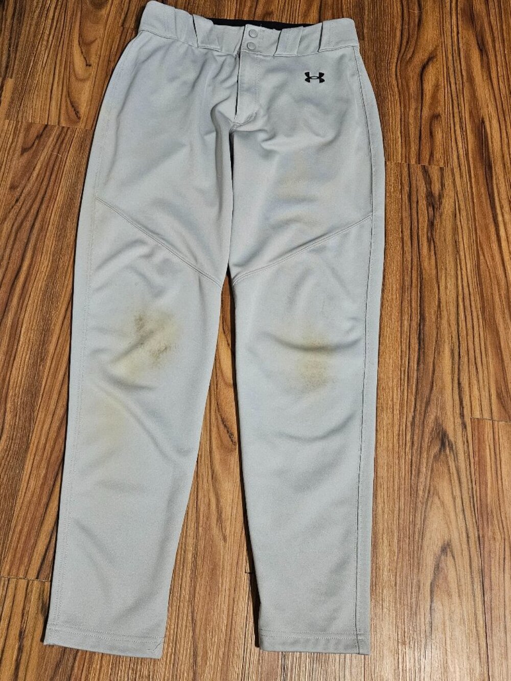 Lot of 2 Under Armour Adult Baseball Pants Gray Size LG - Picture 3 of 7